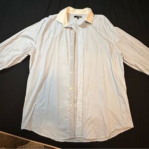 Men's Button-Up Shirt with Contrast Collar